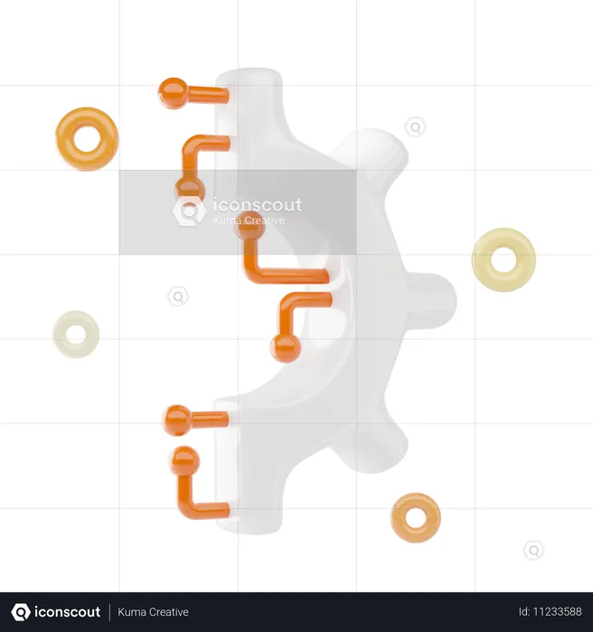 Tecnologia de configuração  3D Icon