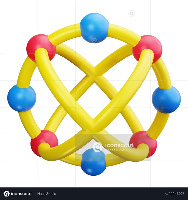 Configuración atómica  3D Icon