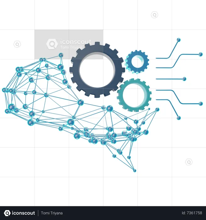 Configuración del cerebro  3D Icon