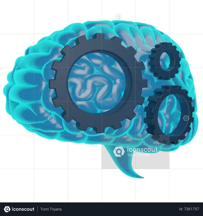 Configuración del cerebro  3D Icon