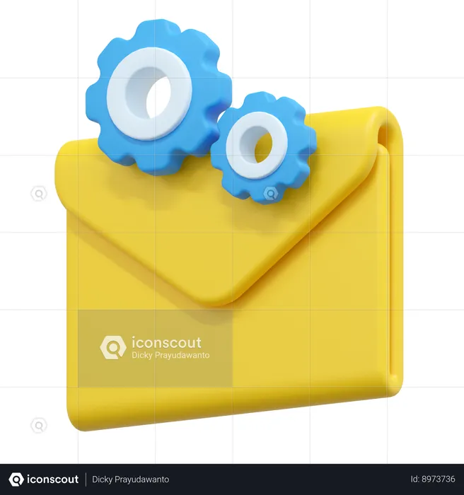 Configuración de correo electrónico  3D Icon