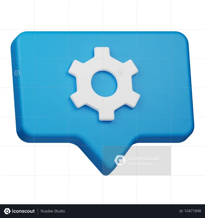 Configuración de chat  3D Icon