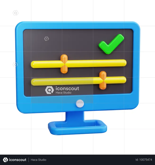 Configuración de la computadora  3D Icon