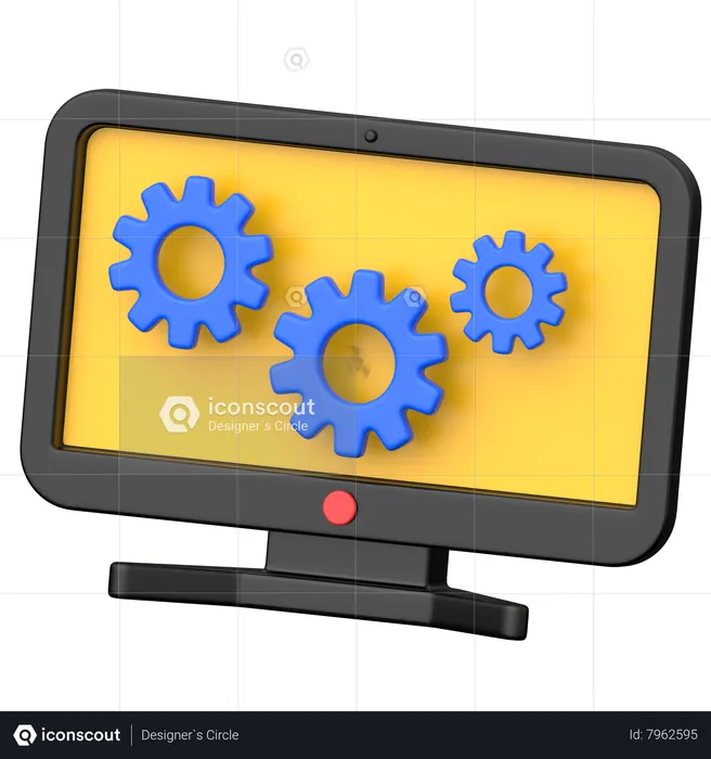 Configuración de la computadora  3D Icon