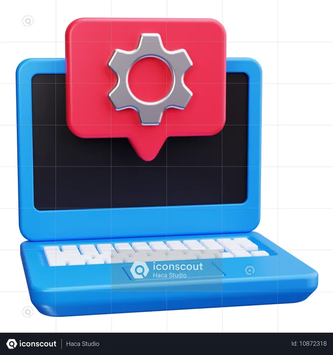 Configuración de computadora portátil  3D Icon