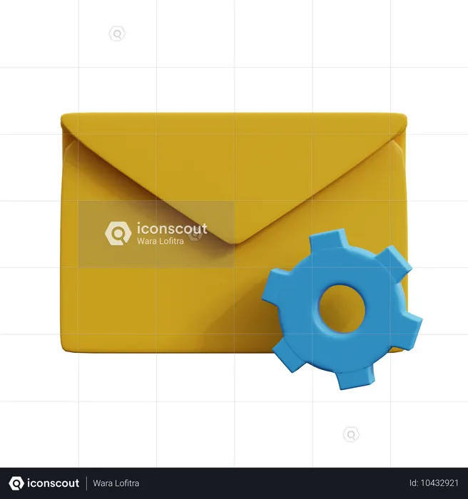 Configuración de correo electrónico  3D Icon