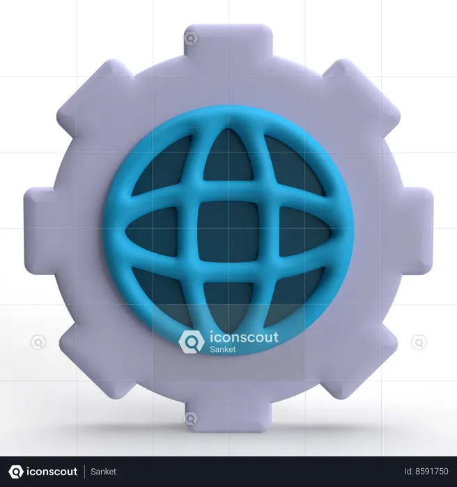 Configuración de internet  3D Icon