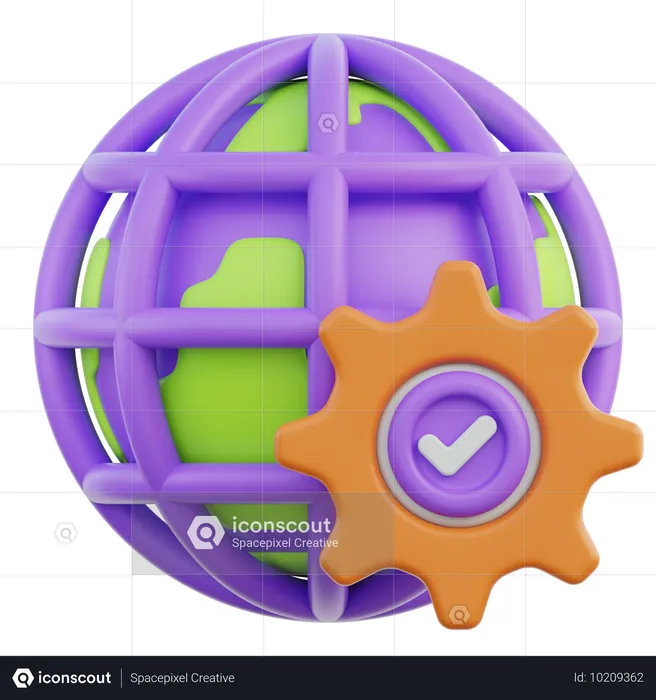 Configuración de internet  3D Icon