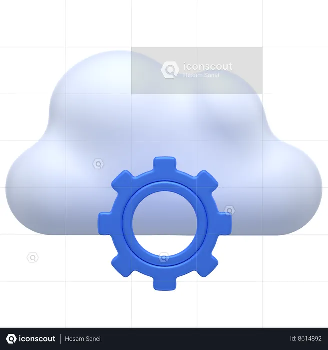 Configuración de la nube  3D Icon