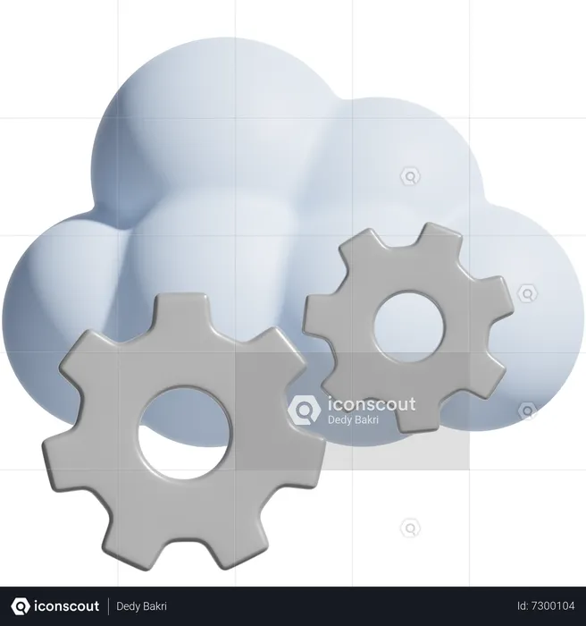 Configuración de la nube  3D Icon
