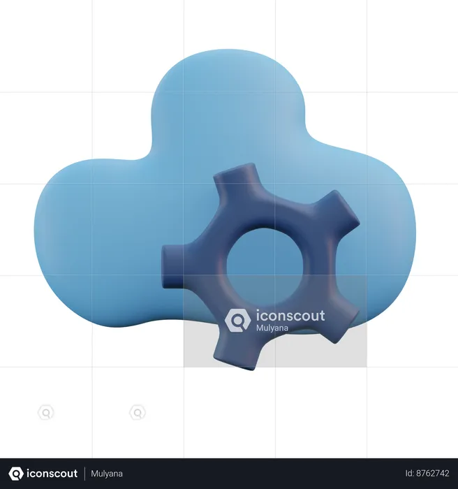 Configuración de la nube  3D Icon