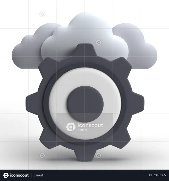 Configuración de la nube  3D Icon