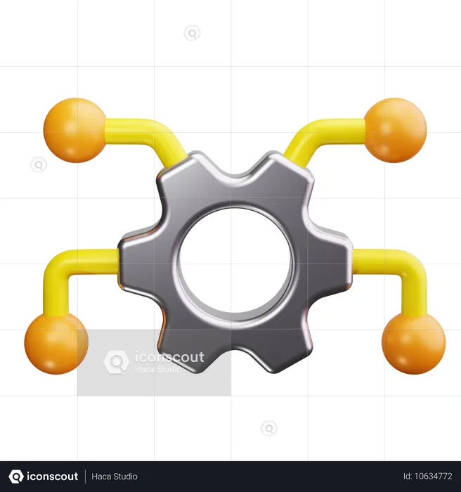 Configuración de red  3D Icon