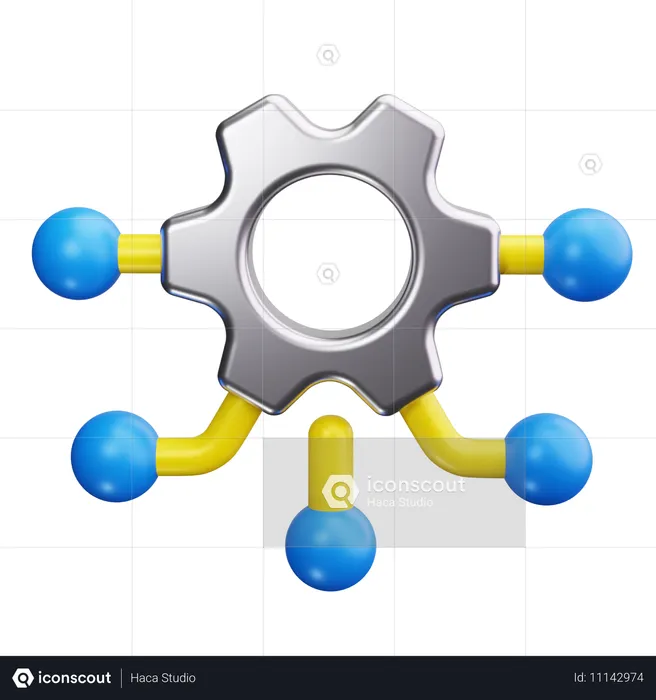 Configuración de la red  3D Icon