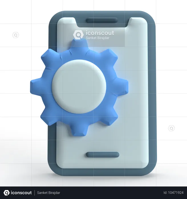 Configuración móvil  3D Icon