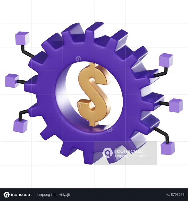 Configurações de dólar  3D Icon