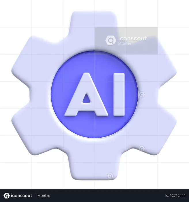 Configurações de IA  3D Icon