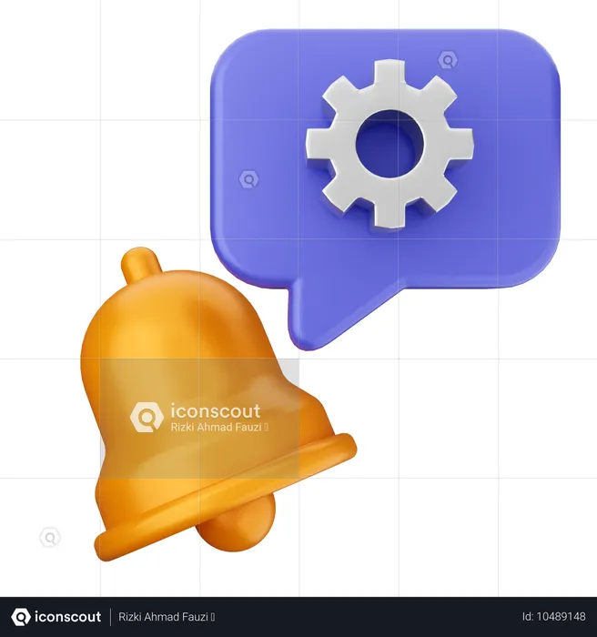 Configurar la campana de notificación  3D Icon