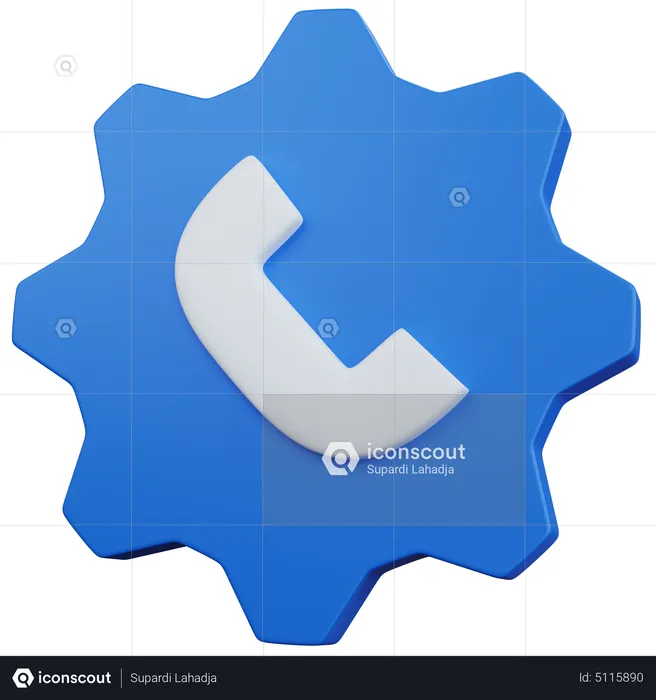 Configuration Call  3D Icon