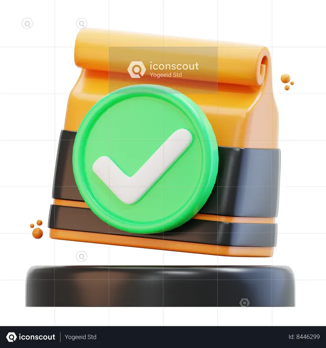 Confirm Food Order  3D Icon