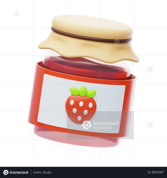 Confiture de fraise  3D Icon