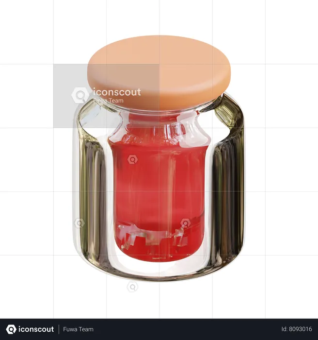 Confiture de fraise  3D Icon