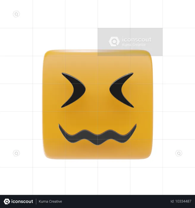 Confounded Face Emoji Emoji 3D Icon