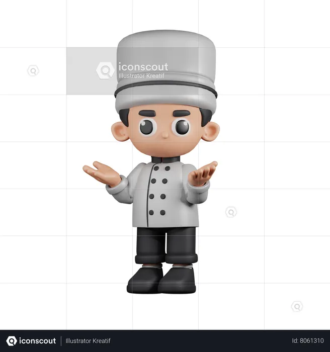 Confused Chef  3D Illustration