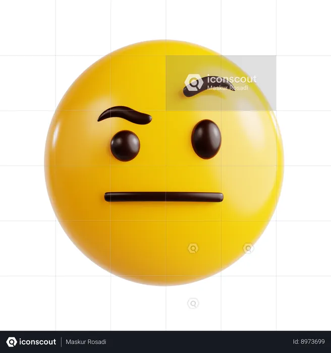 Confused Emoji Emoji 3D Icon