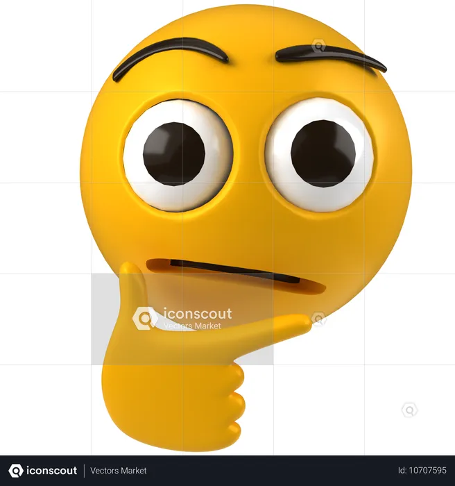 Confused Emoji  3D Icon