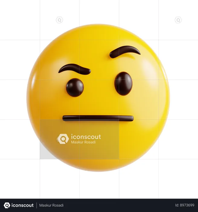 Confused Emoji Emoji 3D Icon