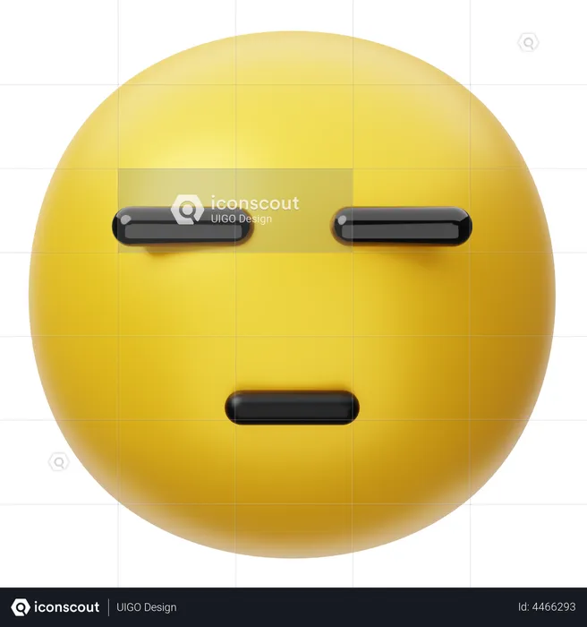Confused Face Emoji 3D Illustration
