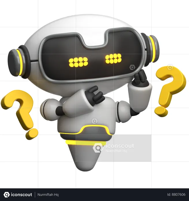 Confused Robot  3D Icon