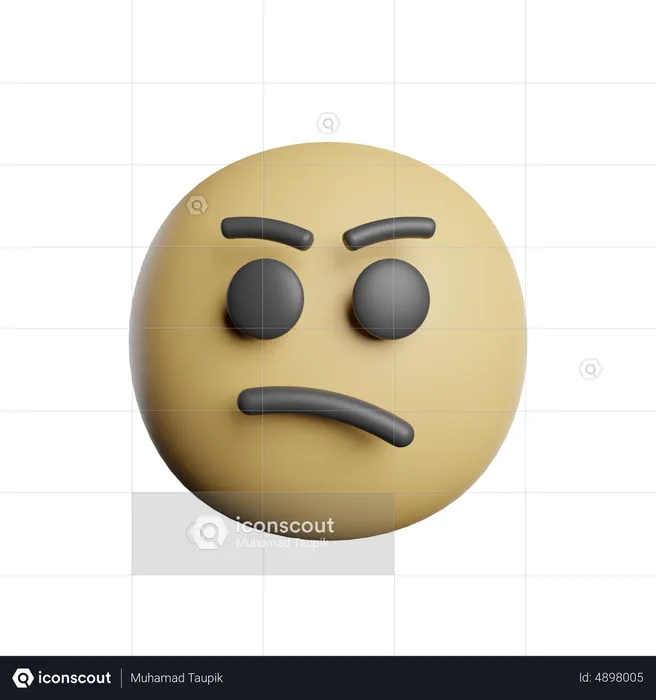 Confusion Emoji 3D Icon