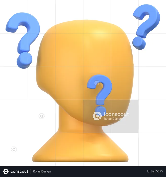 Confusion in head  3D Icon