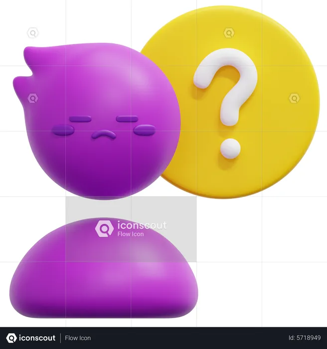 Confuso Emoji 3D Icon