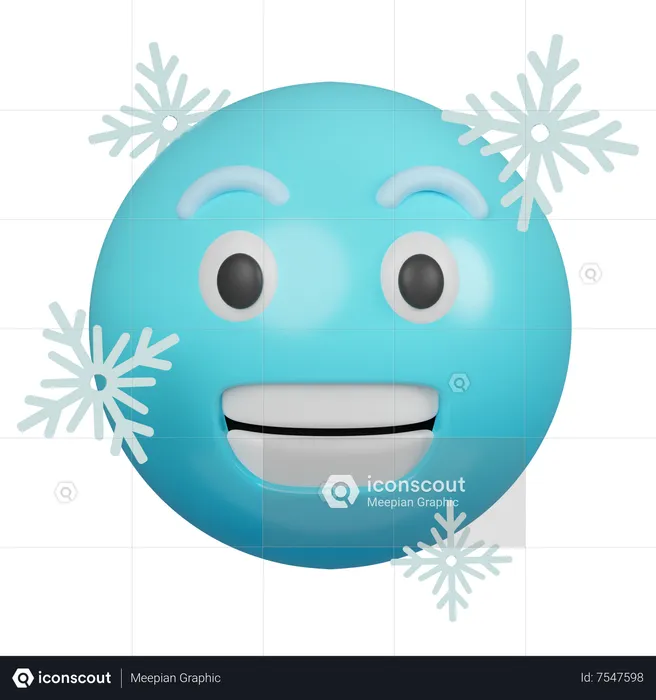 Frio congelado Emoji 3D Icon