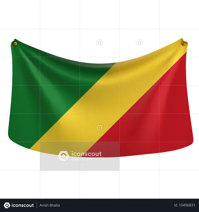 Congo Flag 3D Icon