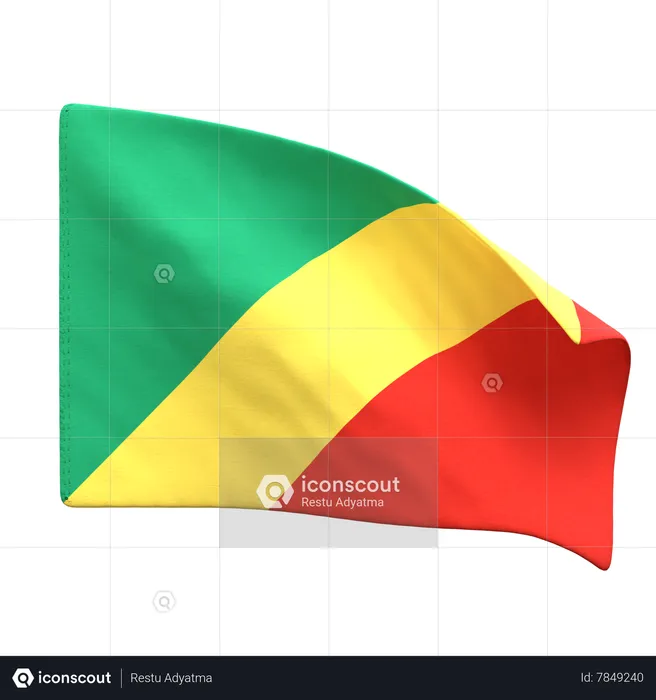 Congo Flag Flag 3D Icon