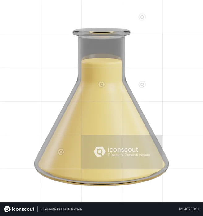 Conical flask  3D Illustration