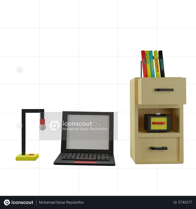Conjunto de notebooks  3D Icon