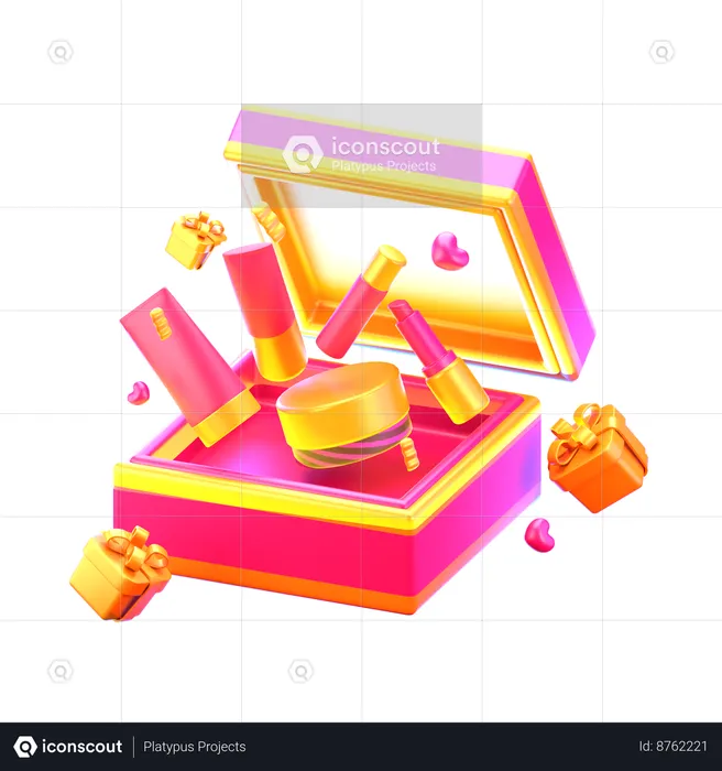 Conjunto de presente cosmético  3D Icon