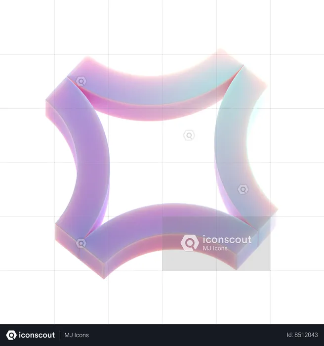 Connected Arcs  3D Icon