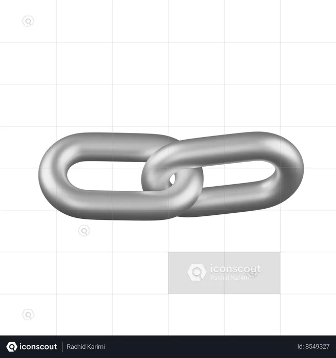 Connected Chain  3D Icon