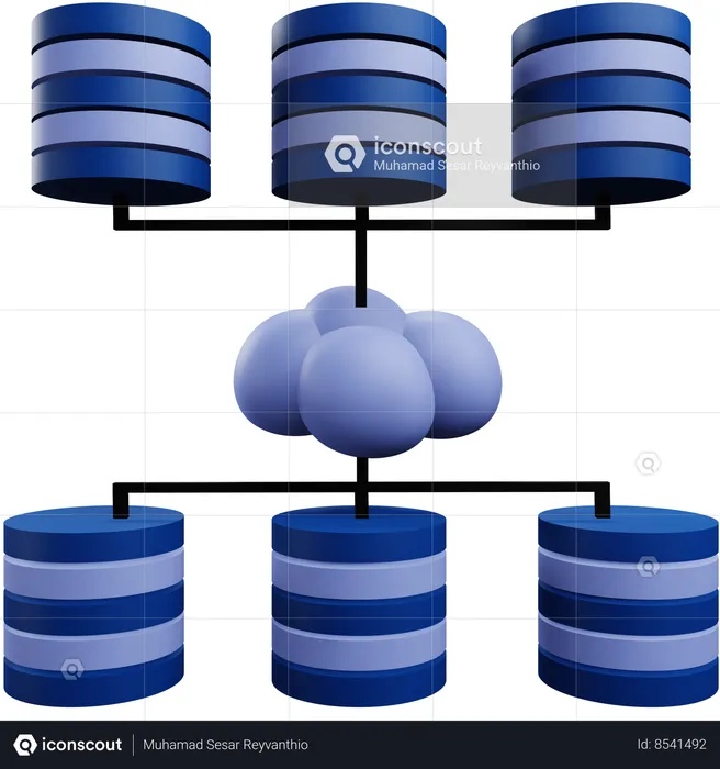 Connexion à la base de données  3D Icon