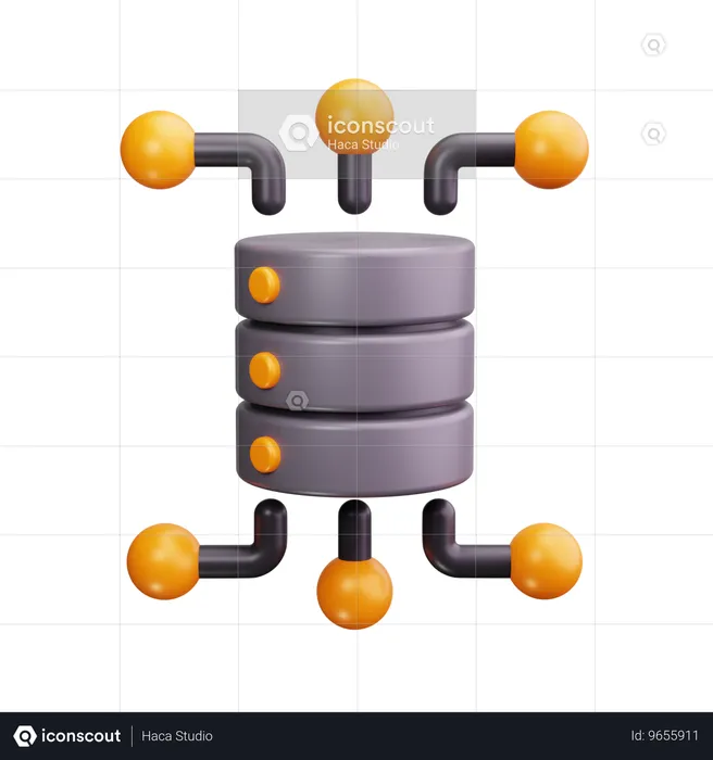 Connexion à la base de données  3D Icon