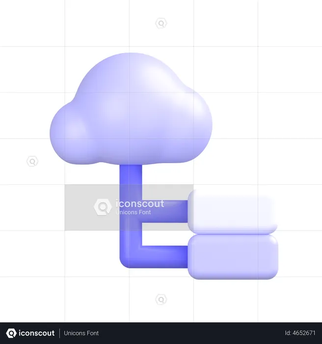 Connexion au cloud  3D Icon