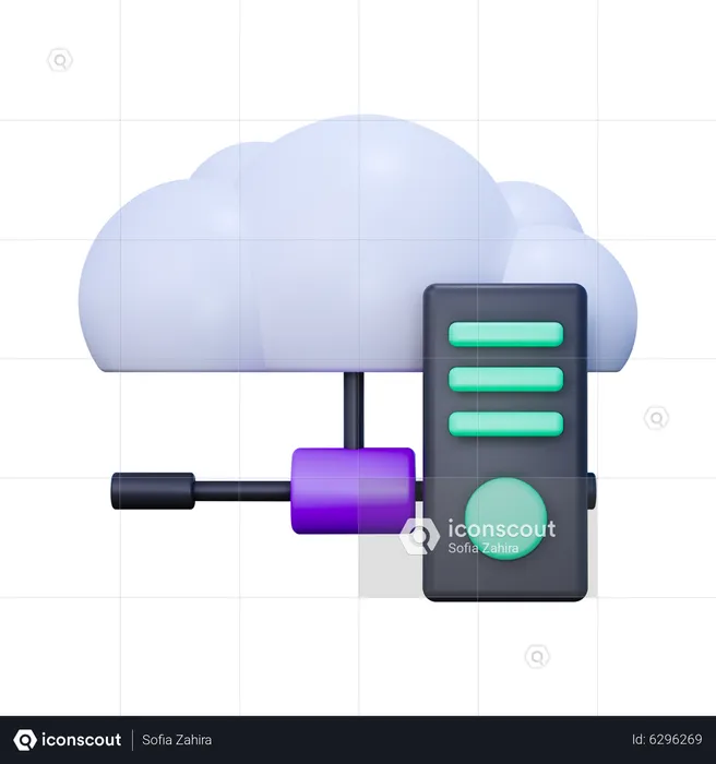 Connexion de données cloud  3D Icon