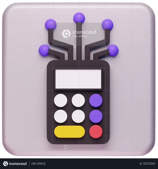 Connexion à la machine à facturer  3D Icon