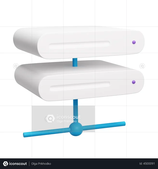 Connexion au serveur  3D Illustration